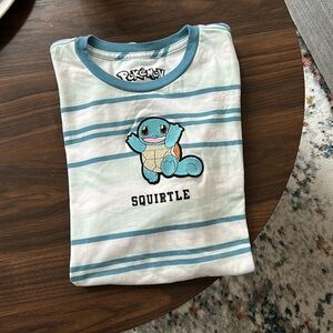 NWOT Pokémon Squirtle Blue Striped Tee